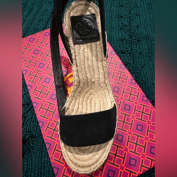 NWT TORY BURCH Laurel Wedge Espadrilles Wrap Around Straps - Picture 10 of 14